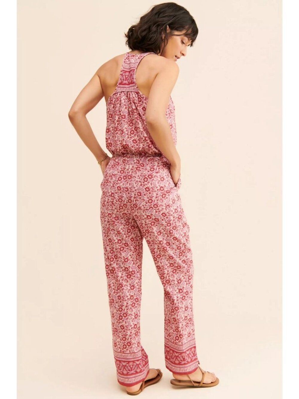 🆕FAHERTY Adella Jumpsuit Floral Cotton Small - Picture 3 of 11